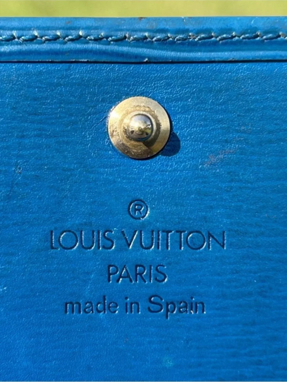 Blue Louis Vuitton Epi long wallet